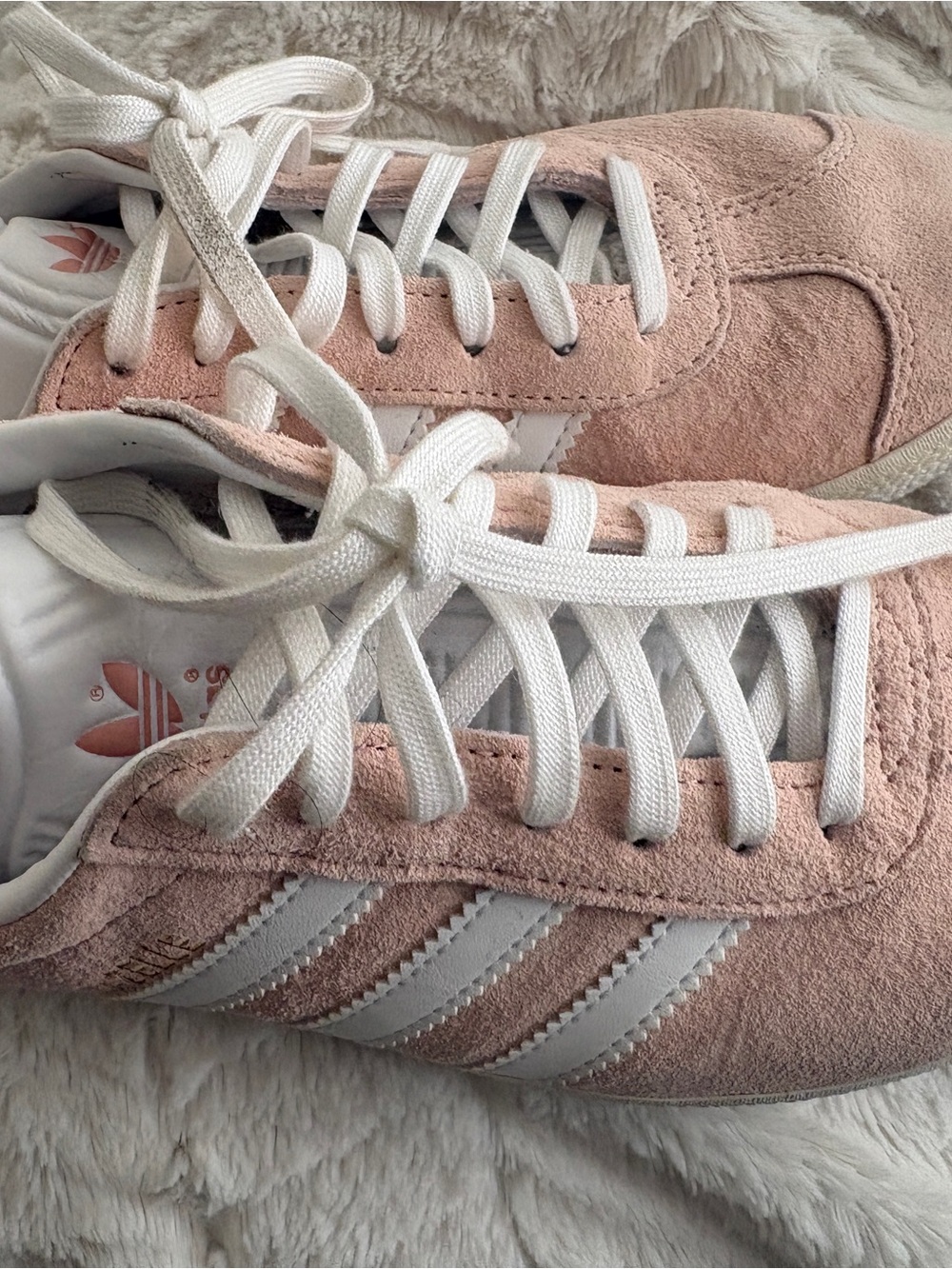 adidas Gazelle Women's Suede Sneakers in Light Pink and White - Picture 5 of 6